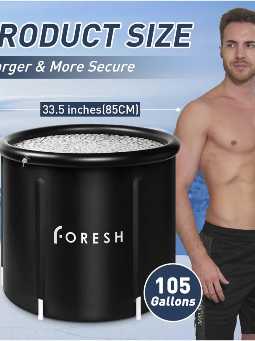 fresh Black Foldable Portable Bath Tub